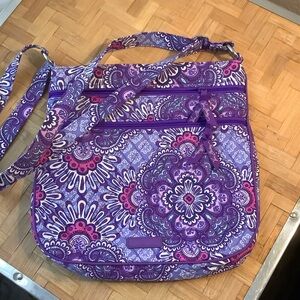 Vera Bradley Purple and Pink Floral Crossbody Bag